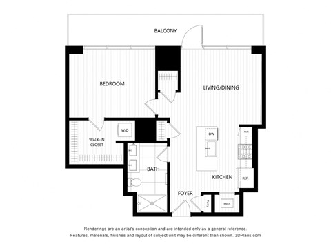 a floor plan of a bedroom apartment with a floor